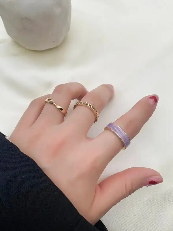 prsteny zlatá s fialovou